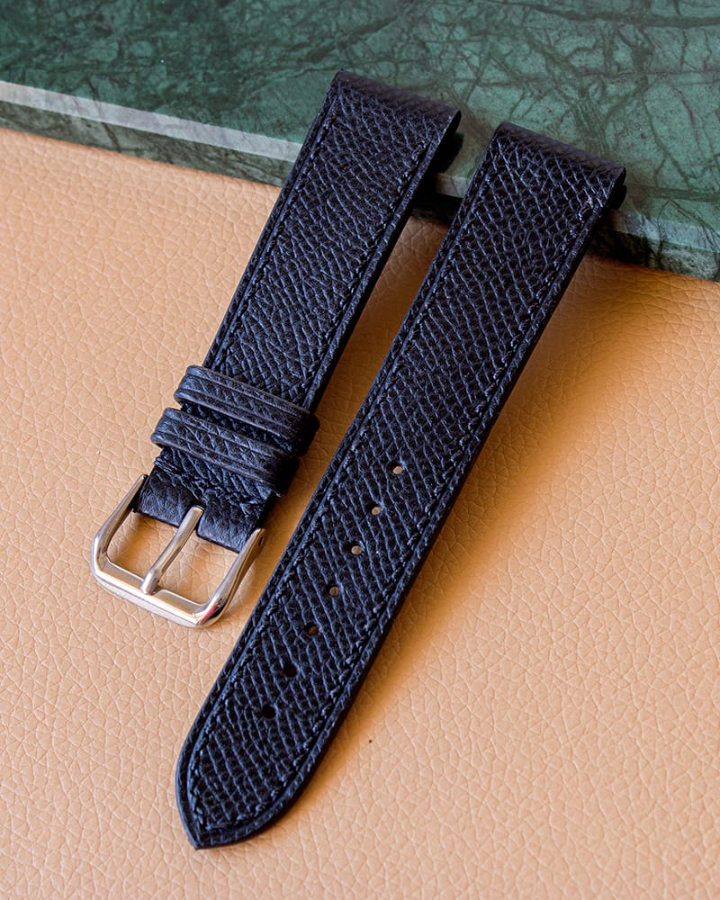 Black Epsom Leather Watch Strap