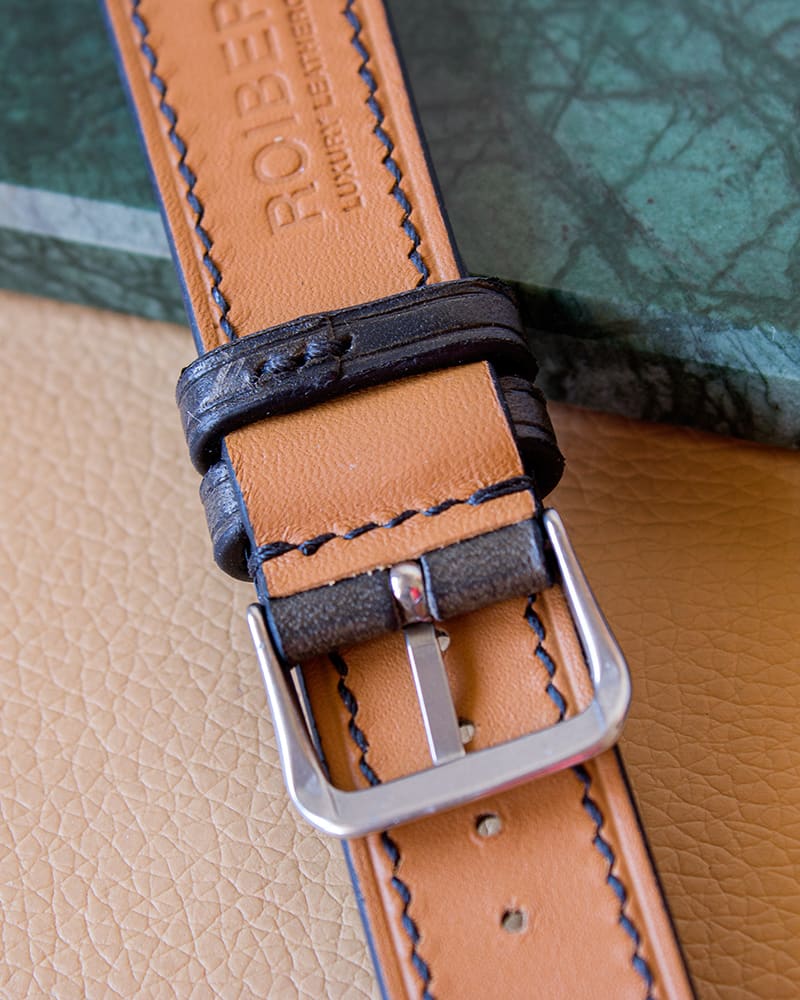 Grigio Waxy Leather Watch Strap