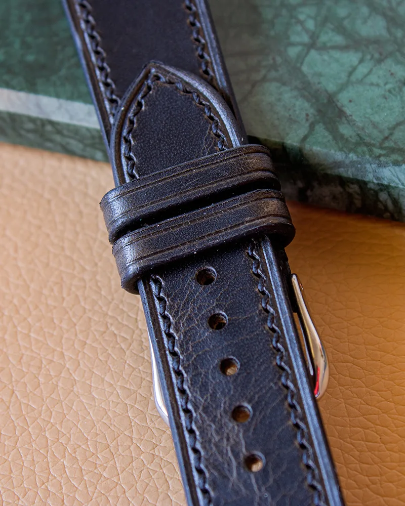 Grigio Waxy Leather Watch Strap