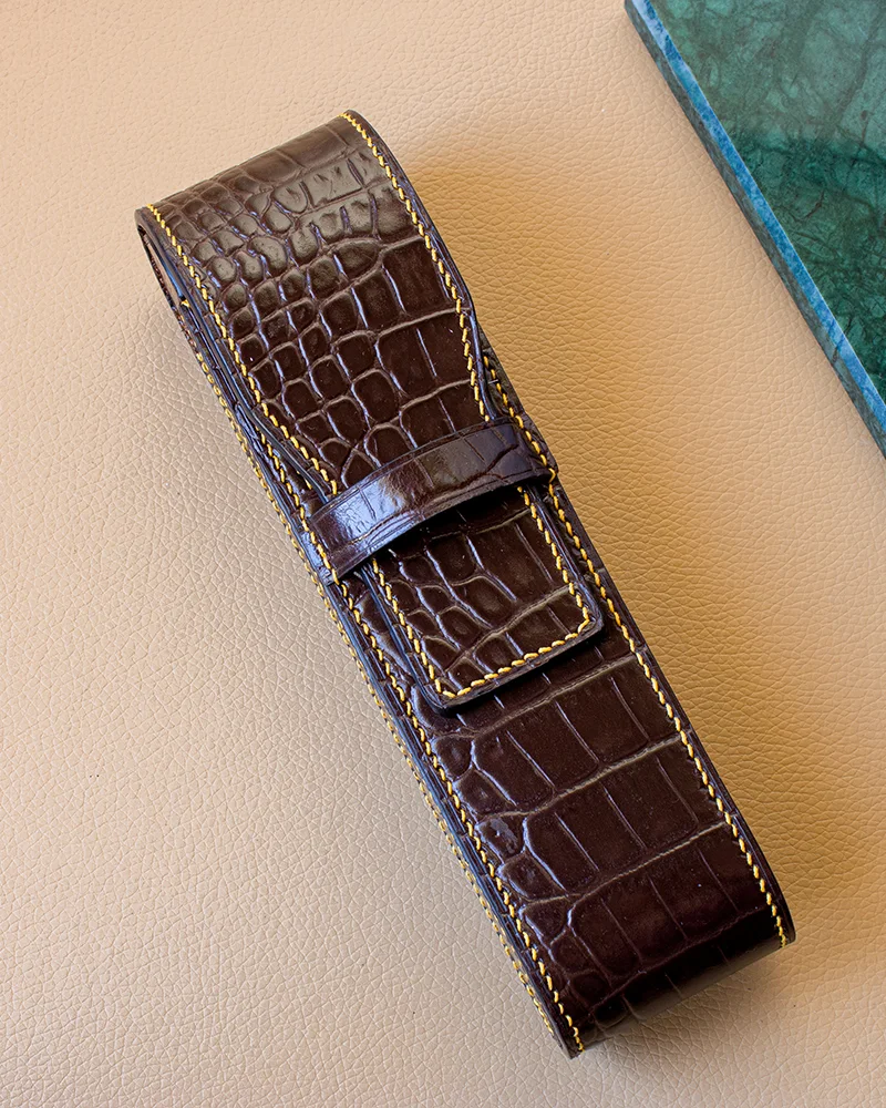 Leather Fountain Pen Case for 2 Pens Leather Fountain Pen Case for 2 Pens