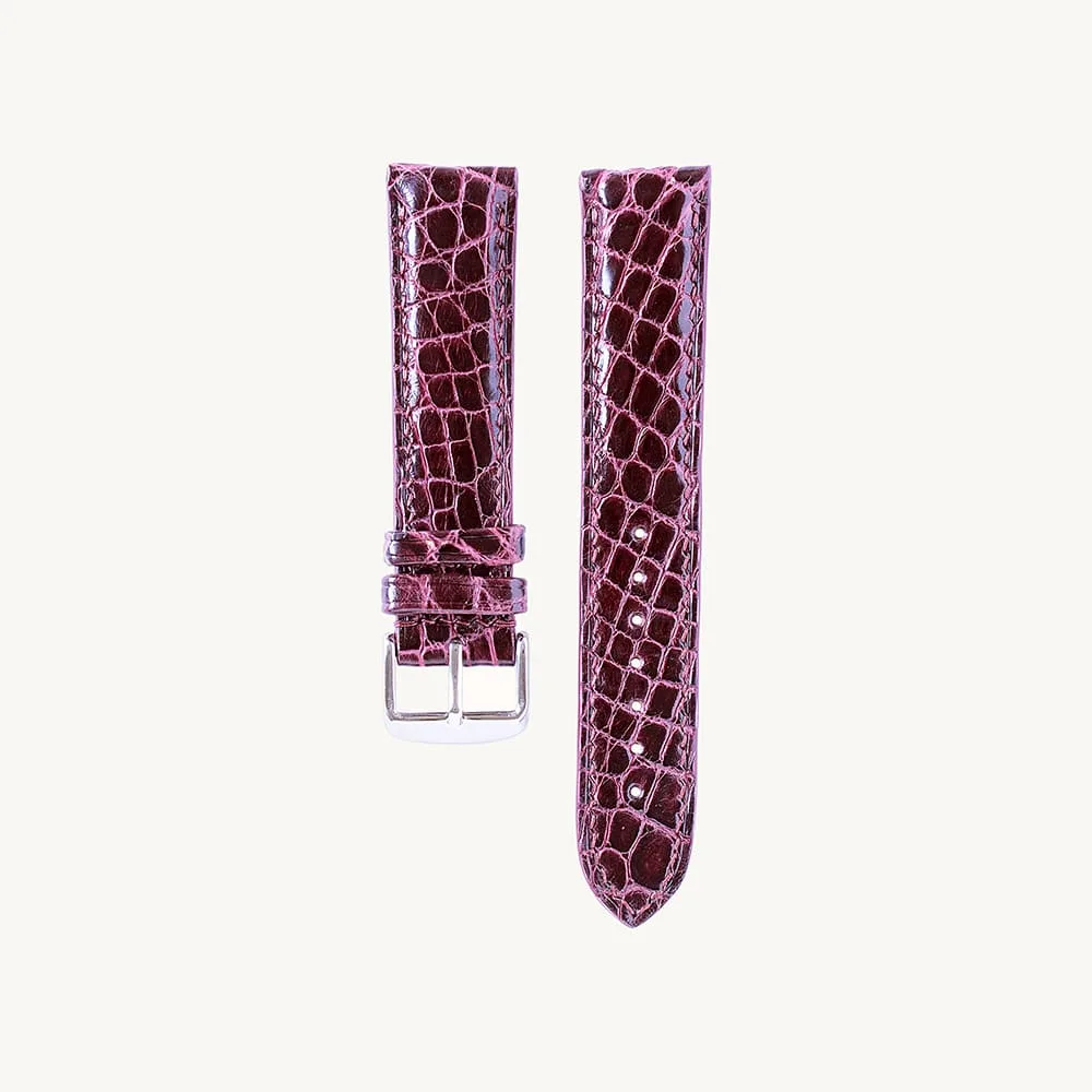 Bordeaux Alligator Watch Strap