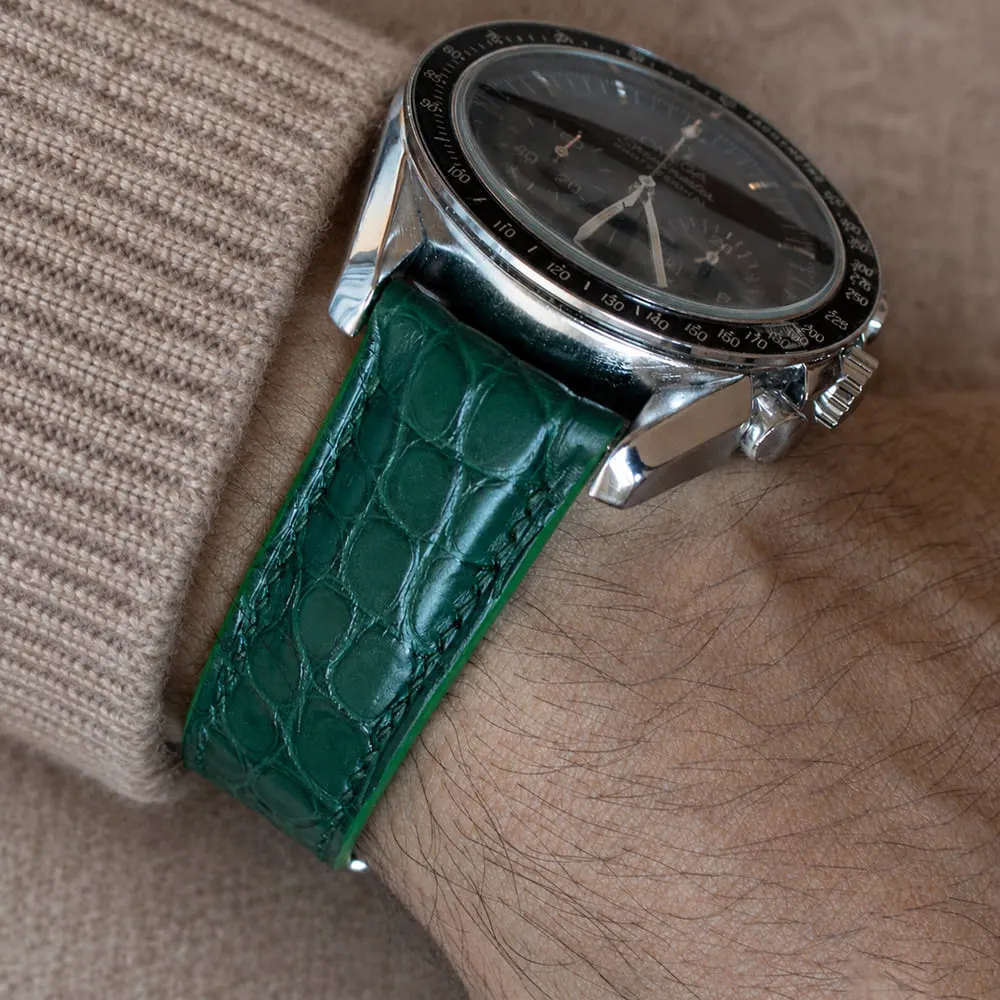 Green Bottle Alligator Watch Strap