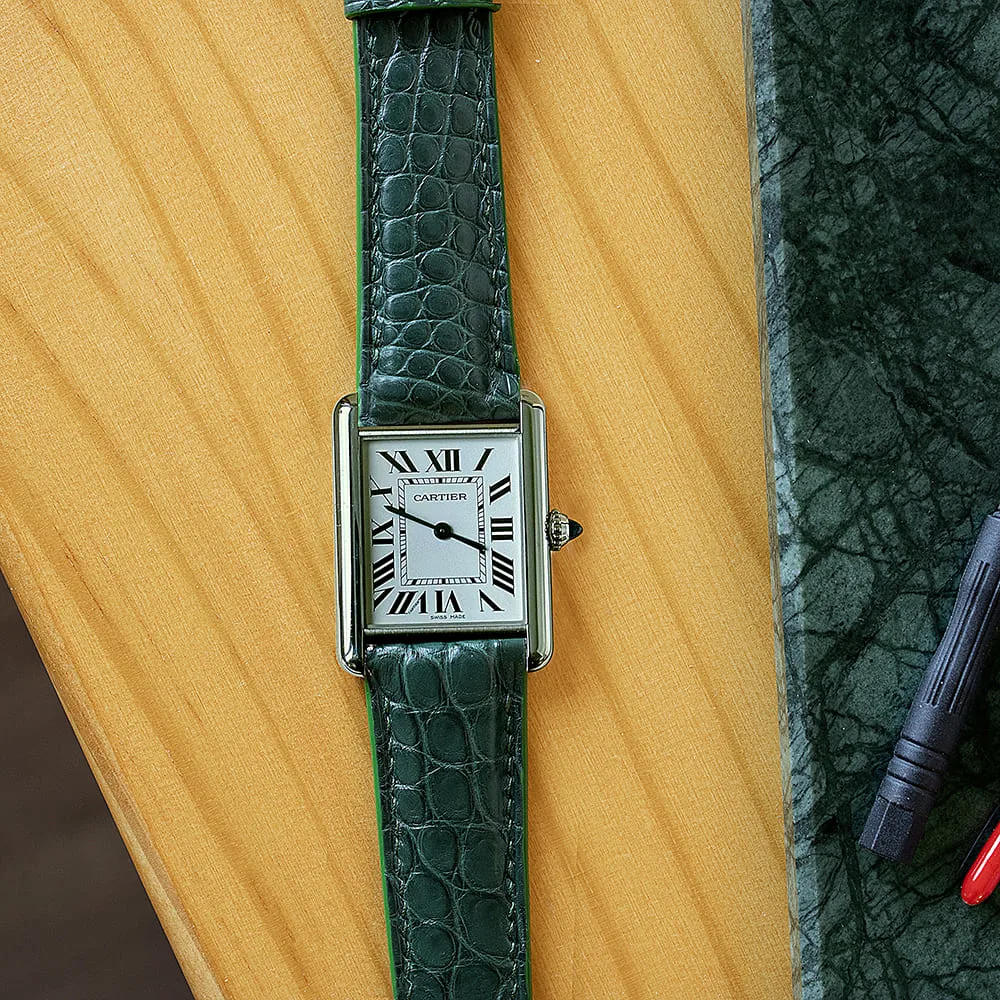 Green Bottle Alligator Watch Strap