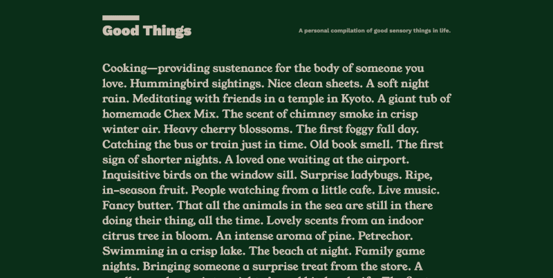 Good Things