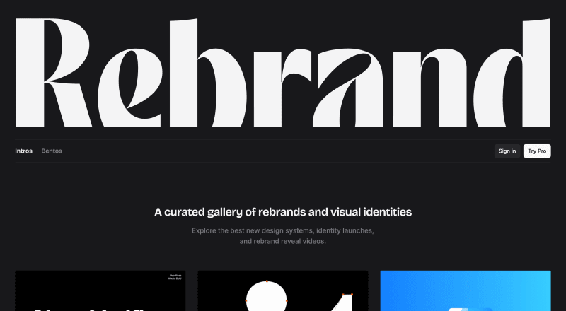 Rebrand — A curated gallery of rebrands and visual identities