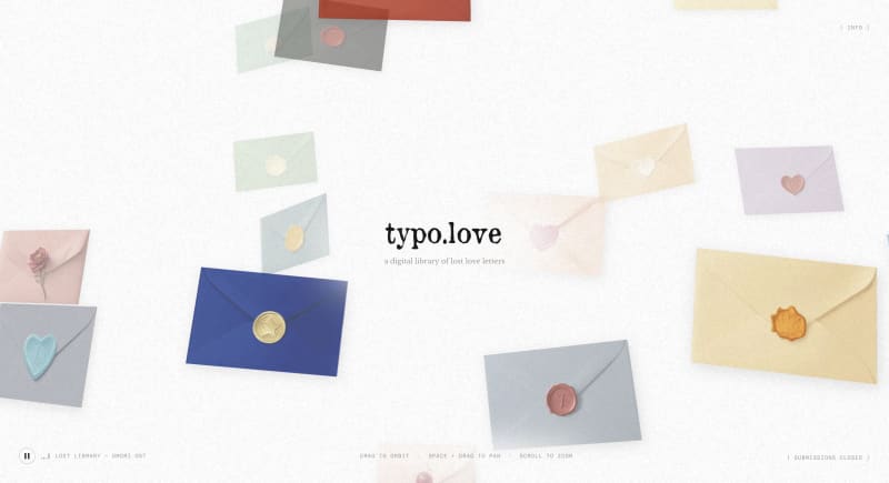 typo.love — a digital library of love letters