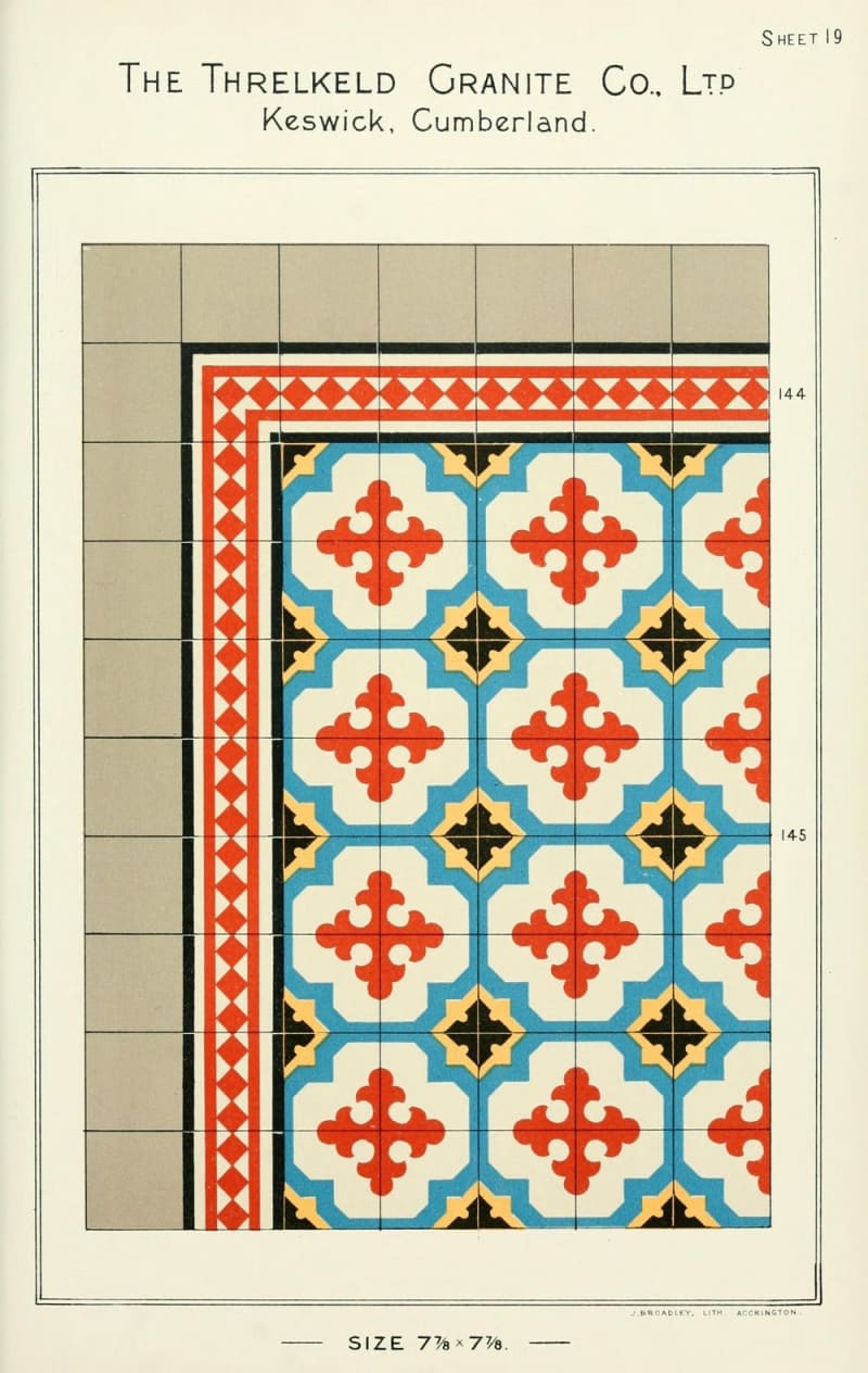 19th Century Ornamental Granite Tiles