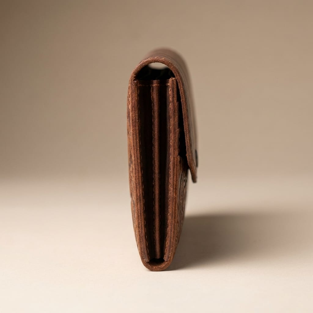 Handcrafted Tooled Leather Envelope Wallet view 5
