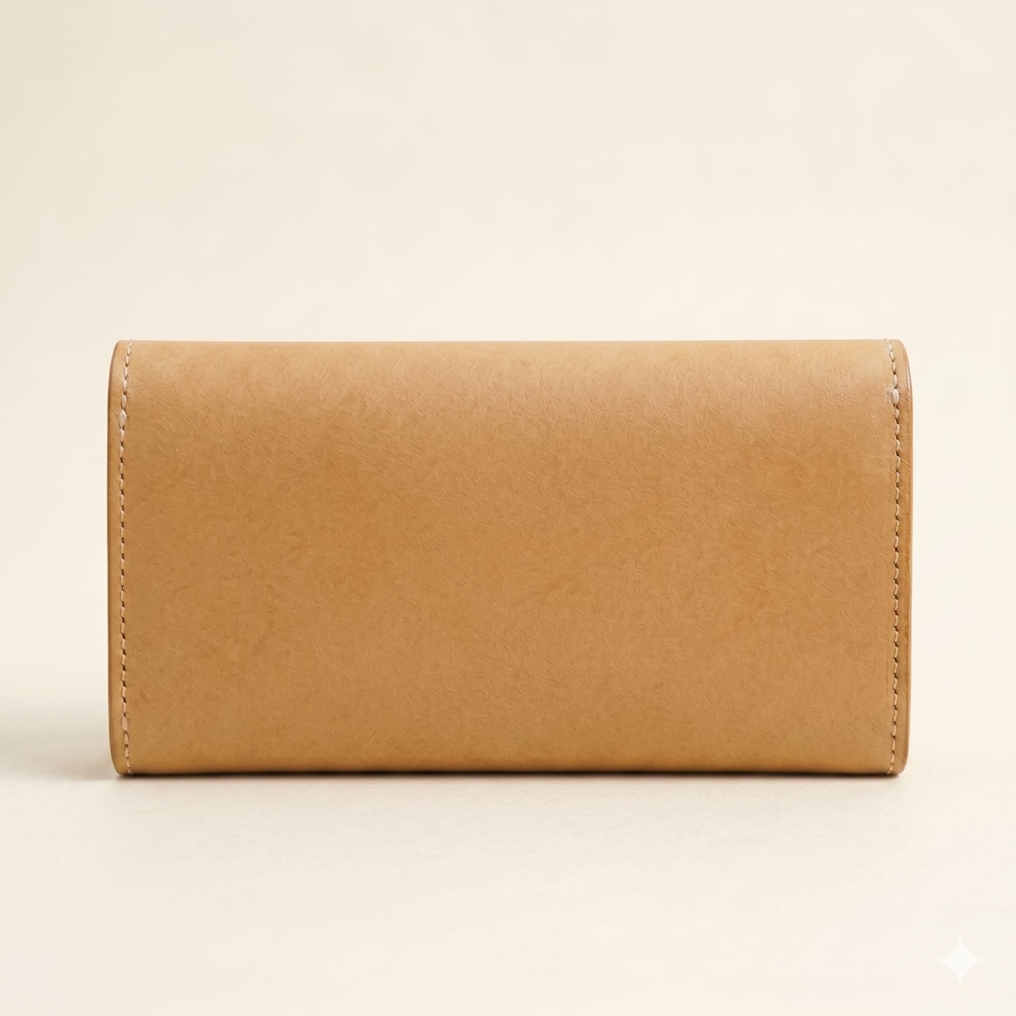 Handcrafted Structured Leather Clutch view 3
