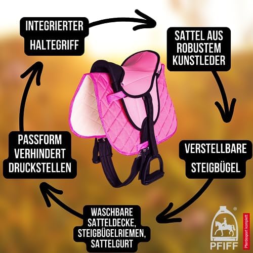 Vue 5 de Selle Équitation Enfant Débutant