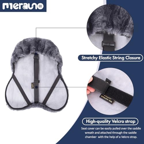 Vue 4 de Housse Selle Peau Mouton