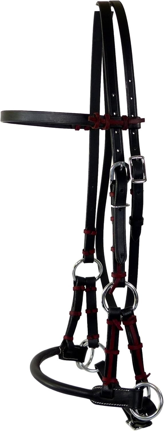 Bride Sidepull Muserolle Cuir