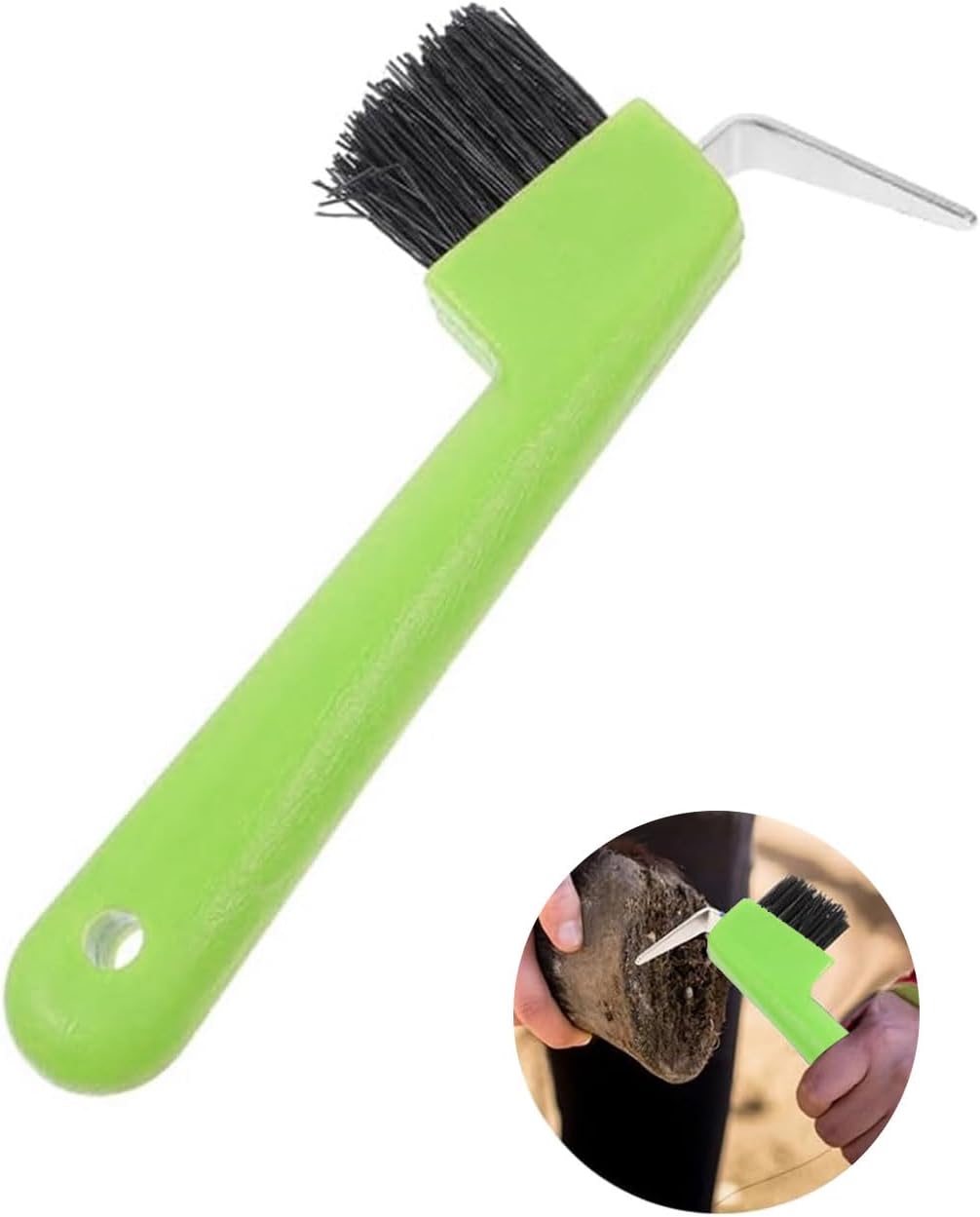 Cure-pied cheval brosse ergonomique