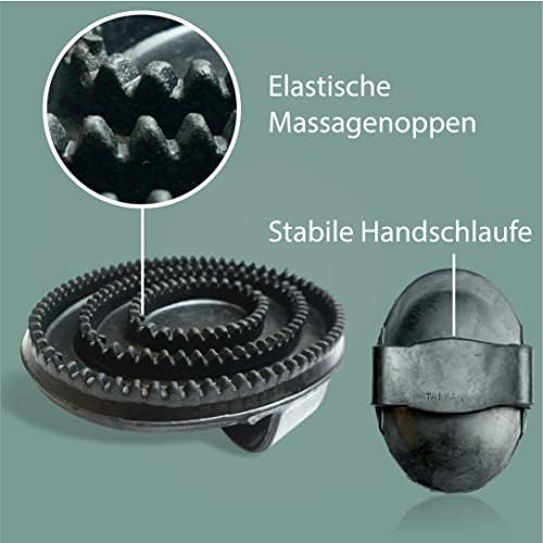 Vue 4 de Étrille Caoutchouc Massage Cheval