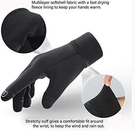 Vue 4 de Gants Hiver Tactile Imperméables Chauds