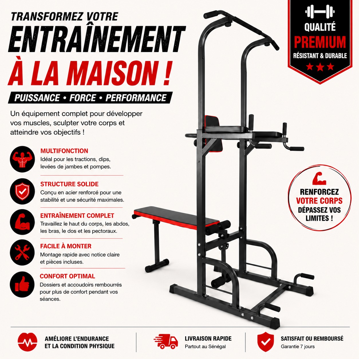 Station de musculation multifonction