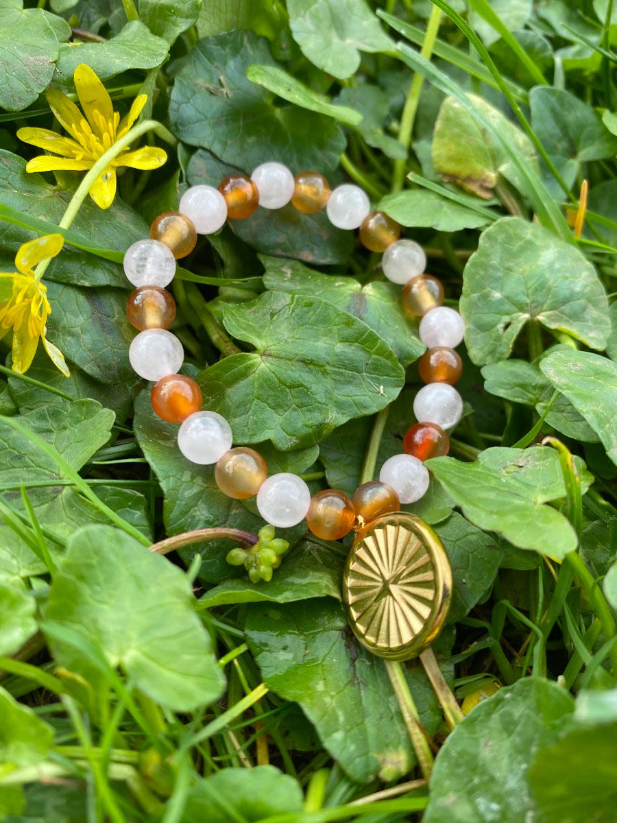 Bracelet enfant – Élan du coeur (Cornaline & Quartz rose) - Image 3