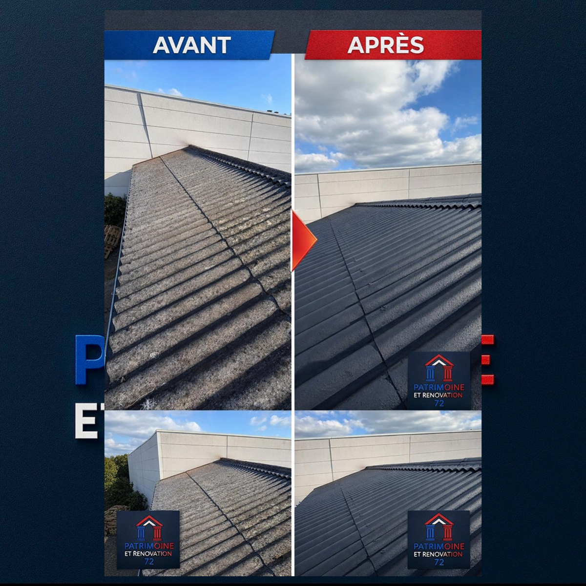 Application d’hydrofuge coloré pour toiture