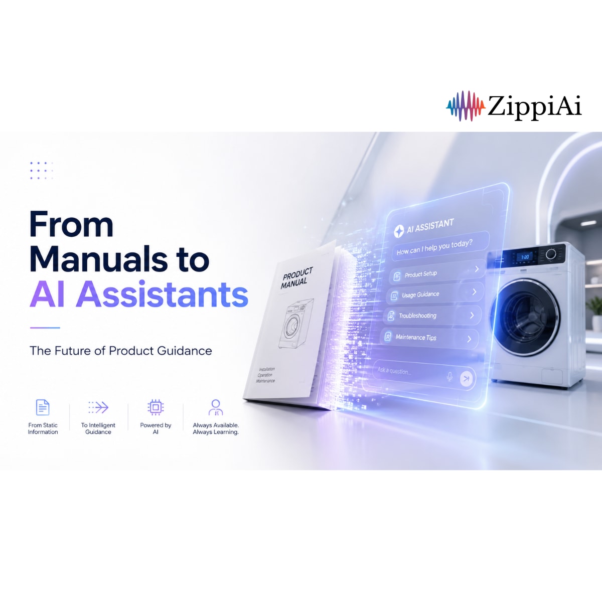Header image for article: From Manuals to AI Assistants: The Future of Product Guidance
