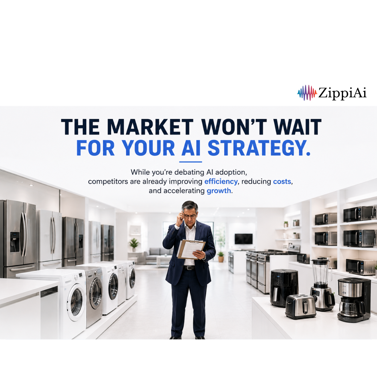 Header image for article: The Market Won't Wait for Your AI Strategy