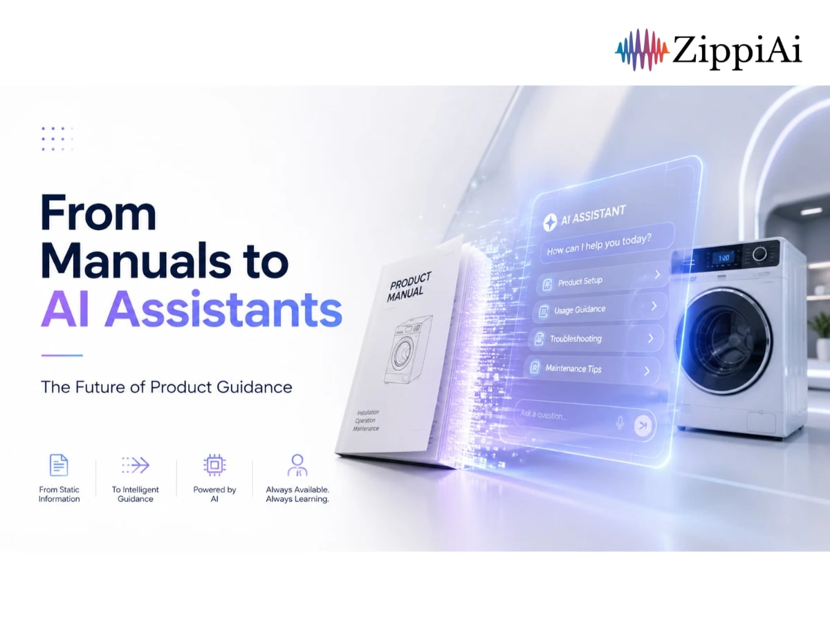 Header image for article: From Manuals to AI Assistants: The Future of Product Guidance