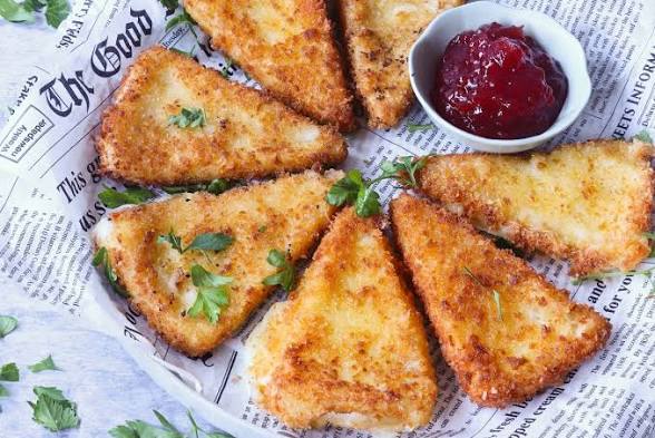 Queso frito con Mermelada