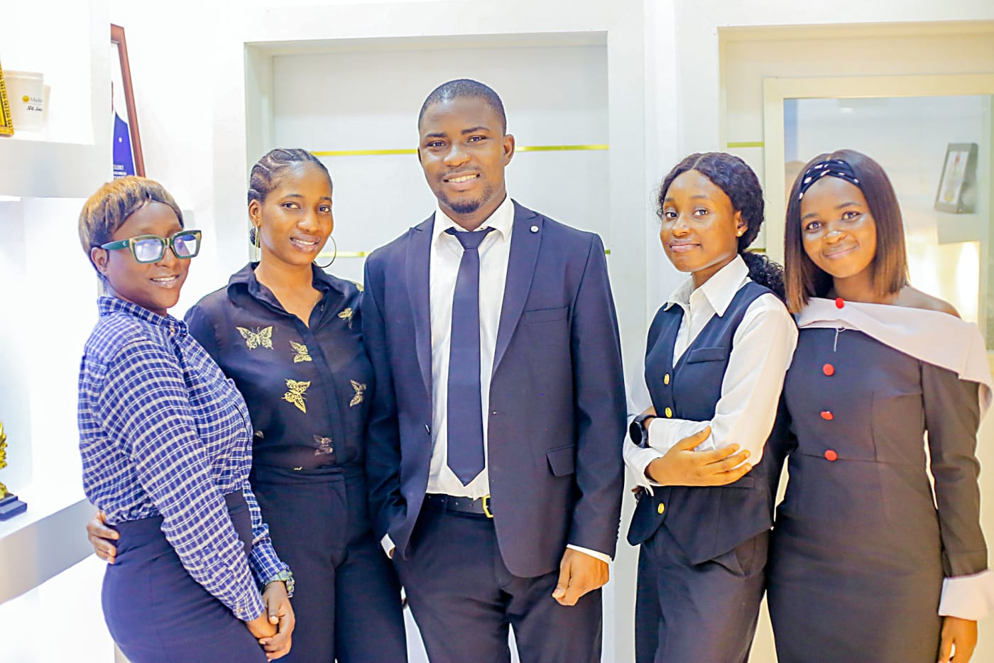 Five members of the Legal Climate team in the office