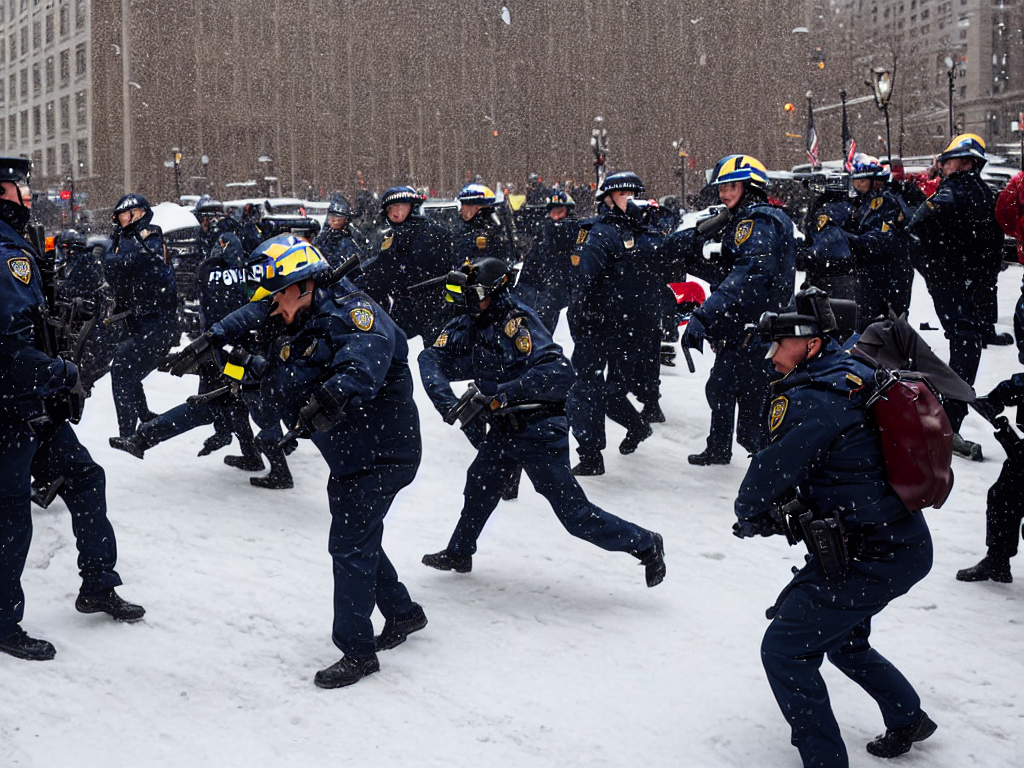 New York City Erupts in Chaos as Police Clash with Snowball Fighters New York City Erupts in Chaos as Police Clash with Snowball Fighters