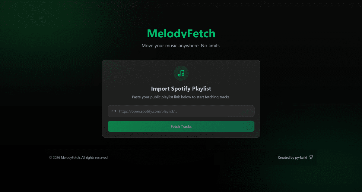 MelodyFetch app