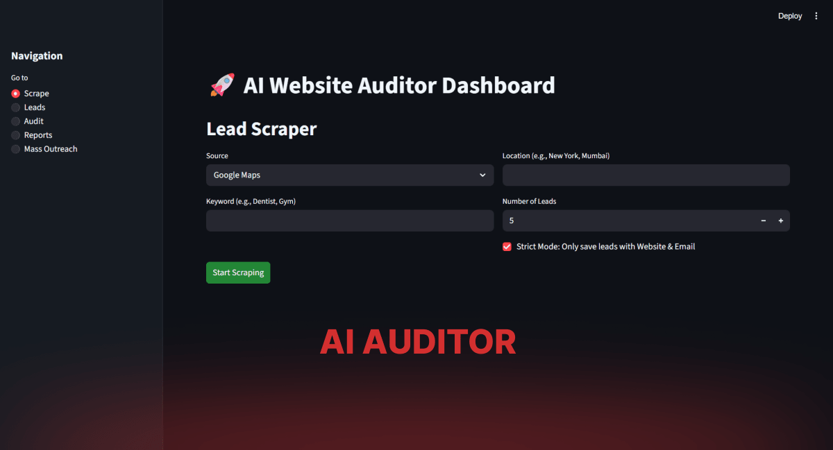 AI Website Auditor