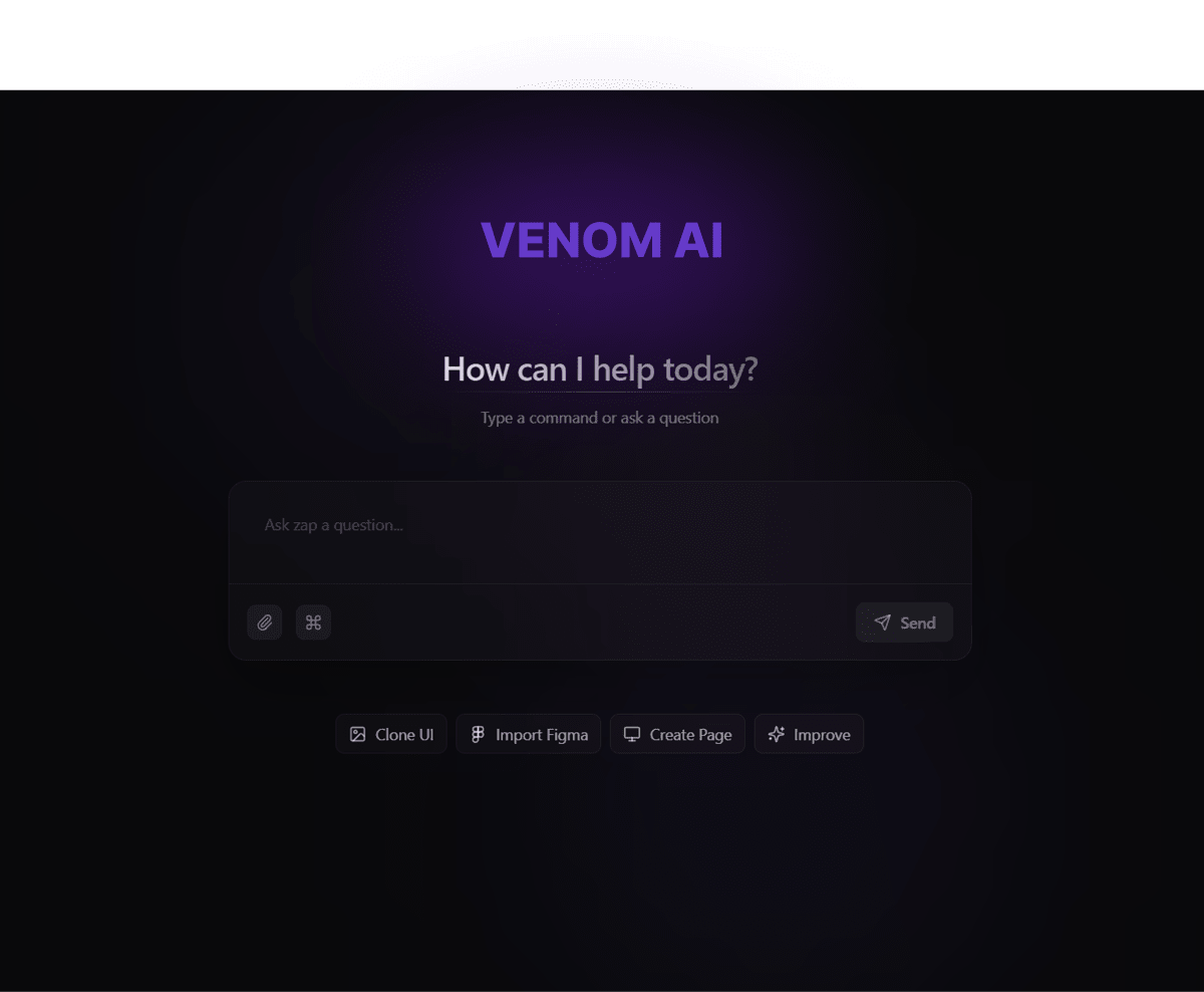 VENOM AI interface