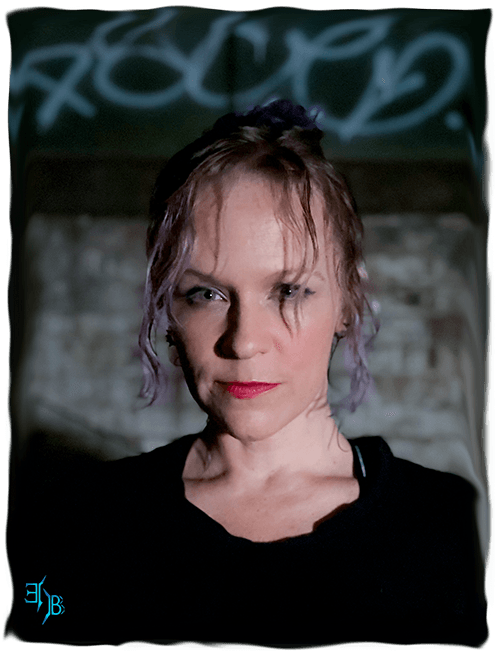 portrait of Elyza at night