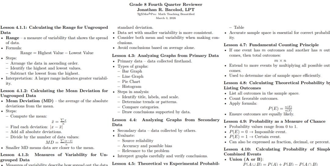 Grade 8 Q4 Exam Reviewer 