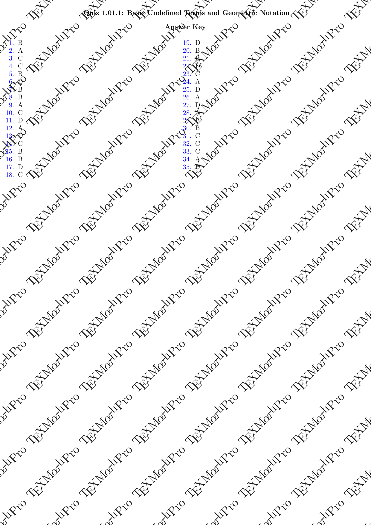 Grade 9 T1 Multiple-Choice Quizzes + Answer Keys