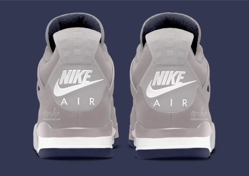 Air Jordan 4 Georgetown 2027 side profile showing College Navy outsole and Jumpman tongue branding