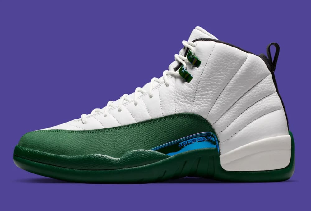 Air Jordan 12 Idols Become Rivals mudguard and midfoot plate detail close up