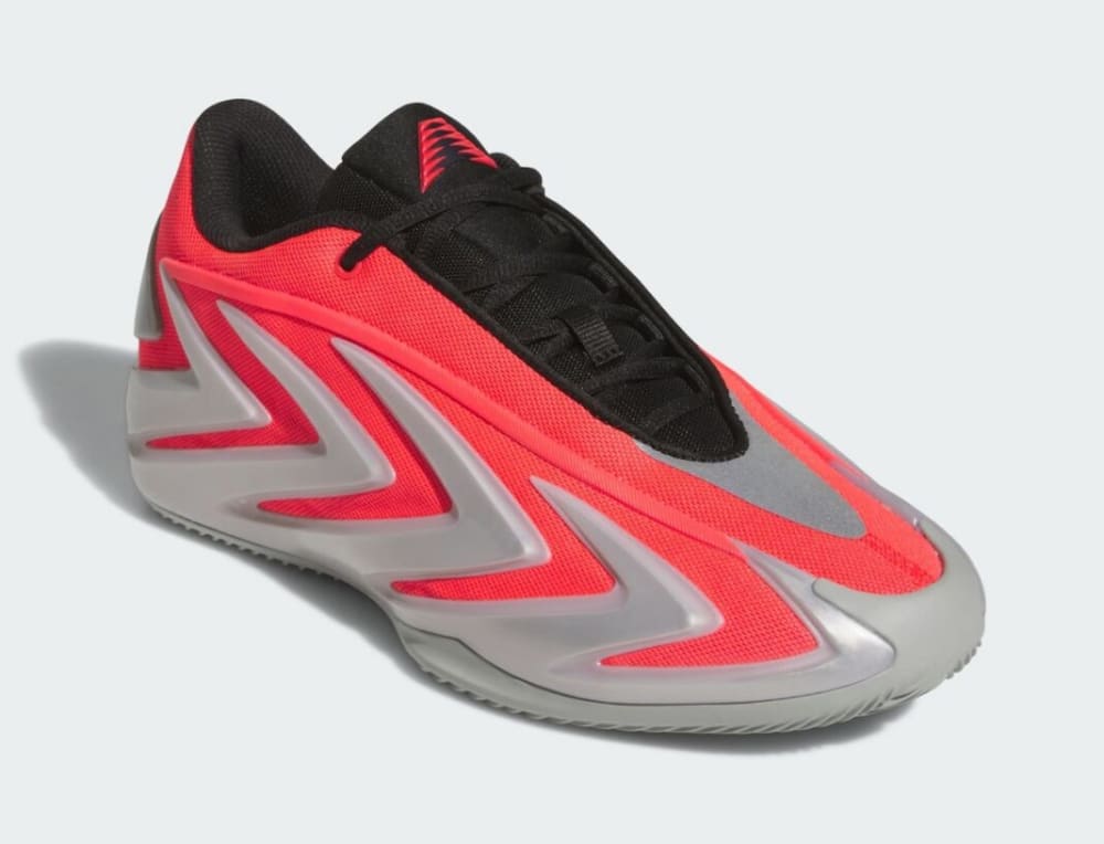 adidas Anthony Edwards 3 Omen KJ3021 Lucid Red and Silver Metallic basketball shoe 2026