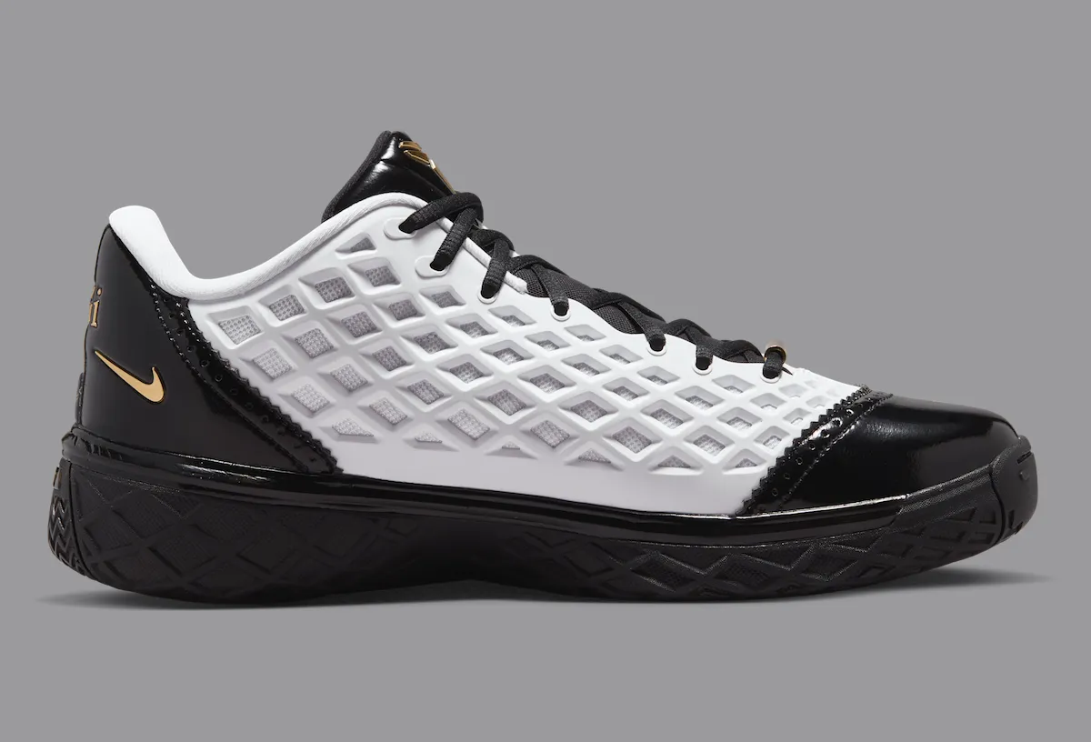 Nike Kobe 3 Low Protro Mambacita white black gold glossy patent leather detail IQ3916-100