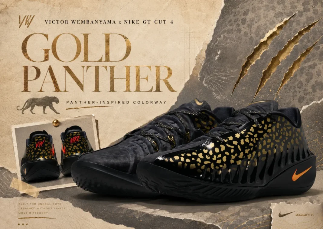 Victor Wembanyama's Nike GT Cut 4 "Gold Panther" Is the Most Extravagant Basketball Shoe of 2026