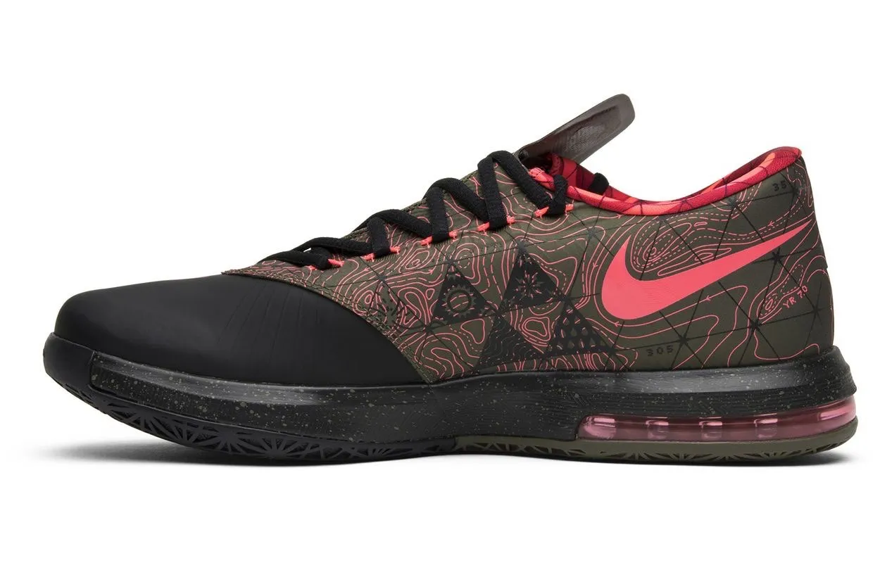 Nike KD 6 Meteorology 2026 top-down view showing radar graphic detailing across the Hyperfuse upper