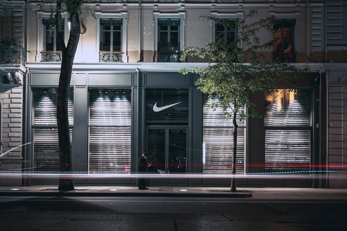 Nike store front at night 2026 — SNKRS platform future uncertainty