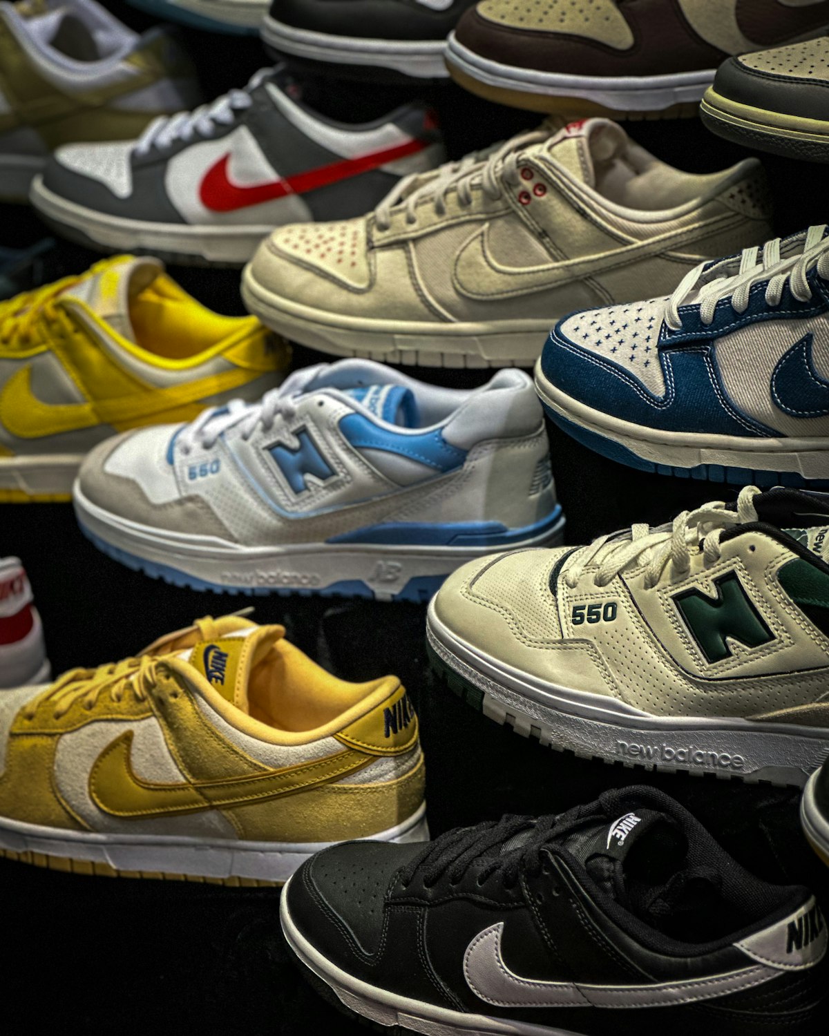 Multi-brand Indian sneaker culture display 2026 — homegrown vs global