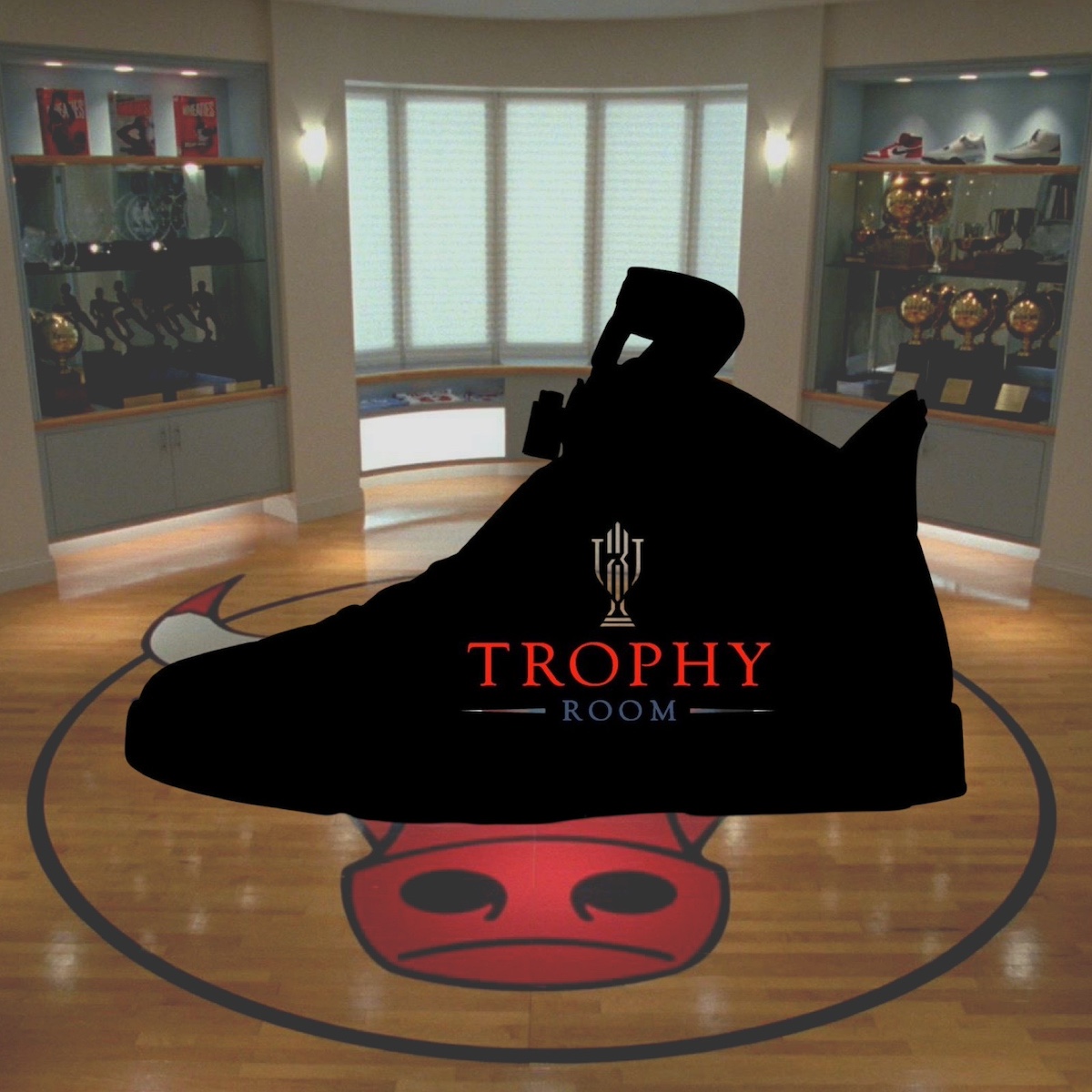 Trophy Room Air Jordan 6 FQ2954-101 detailed shot - white and crimson premium leather heel and Jumpman logo
