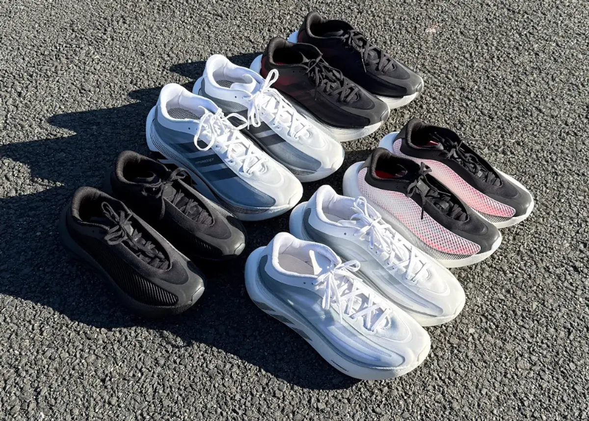 Adidas Hyperboost Euphoria all four colorways arranged outdoors Fall 2026 collection launch