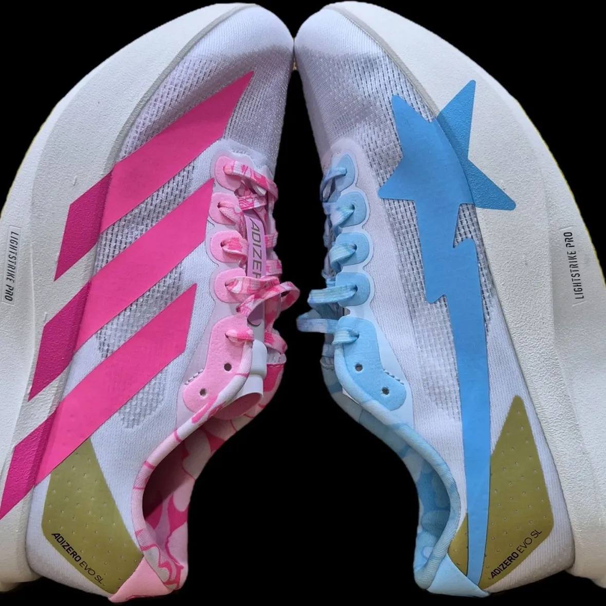 BAPE x adidas Adizero EVO SL KJ5749 blue green second colorway side profile 2026