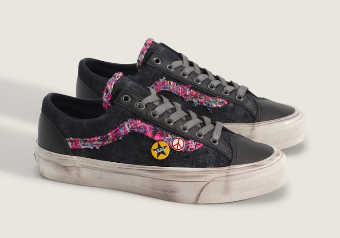 Vans Old Skool 36 Souvenir Faded Black VN000E8VEMV spray paint canvas detail 2026