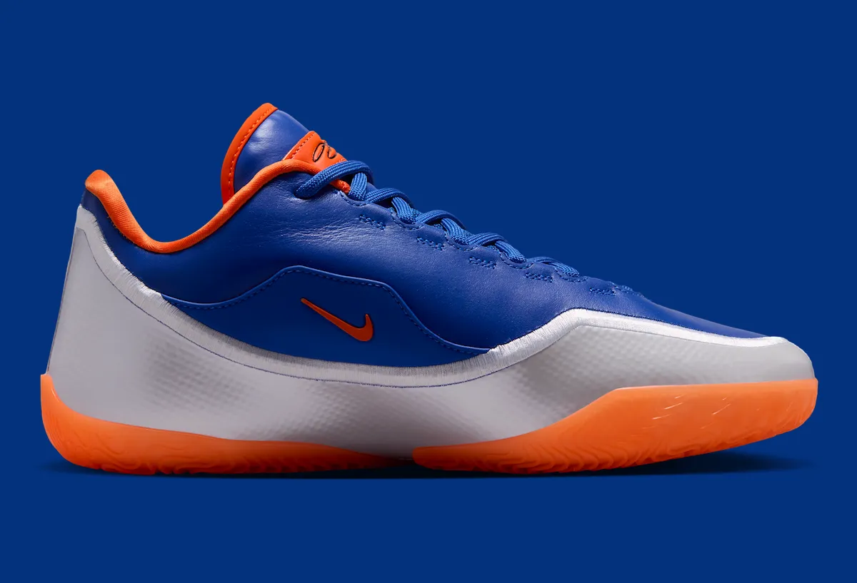 Nike LeBron 23 Hardwood Classic asymmetric blue and orange panel detail 2026