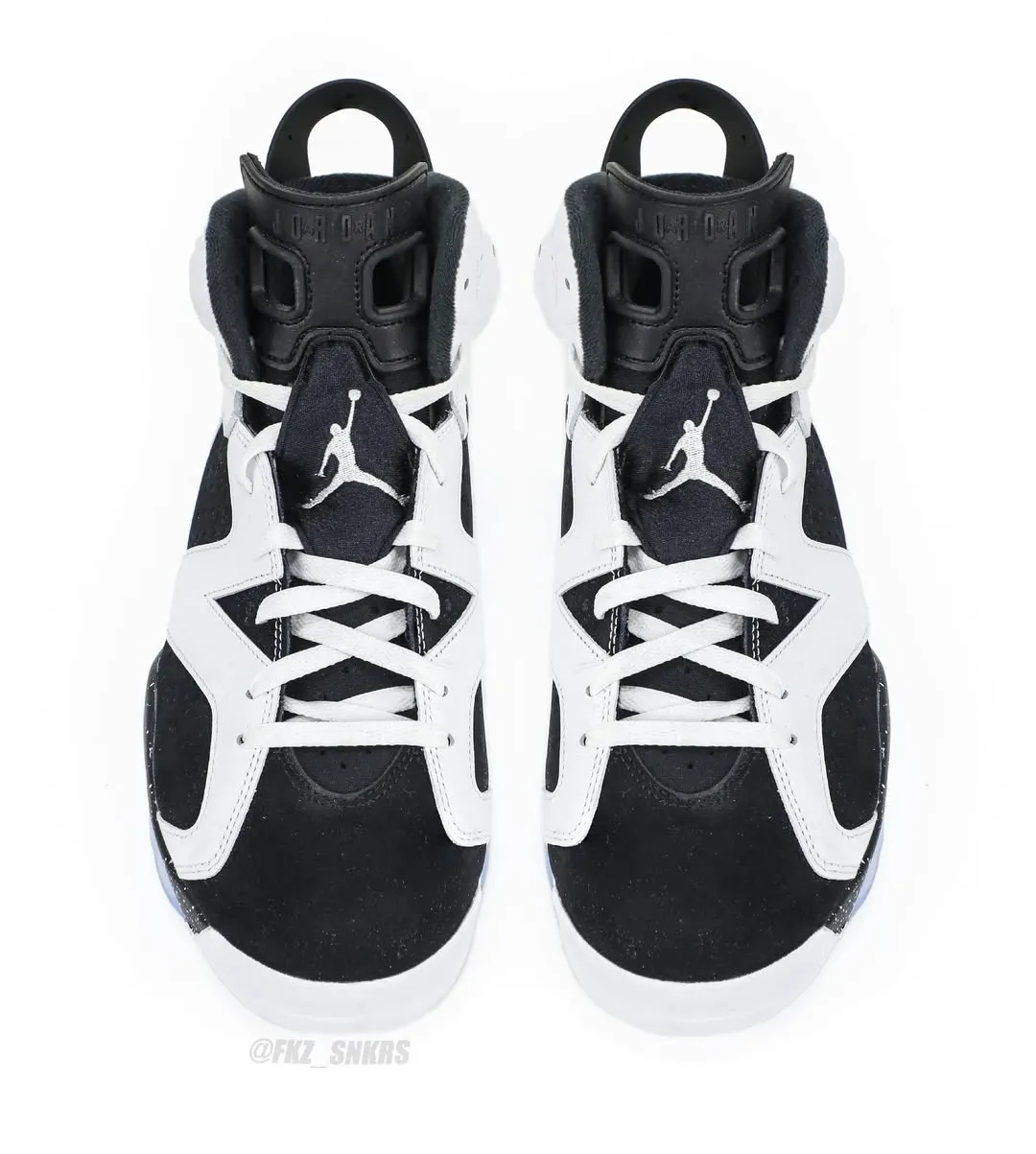 Air Jordan 6 Oreo black suede upper detail with speckled midsole 2026
