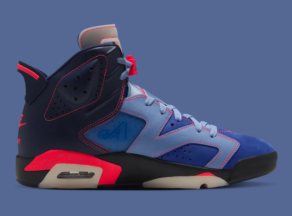 Awake NY Air Jordan 6 Blueberry IQ5706-400 suede upper detail 2026