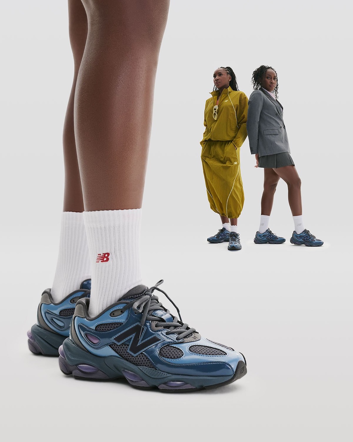 New Balance 983 heel and stitch-and-turn collar with reflective detailing Shadow Blue 2026